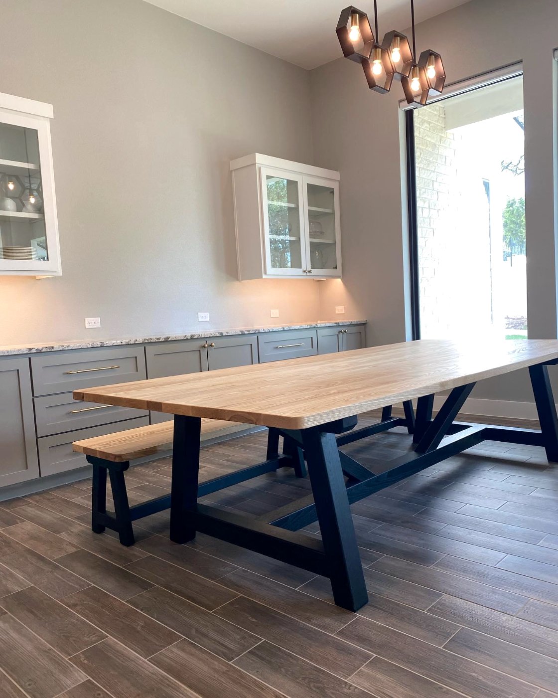 Ellison Table — Cerused ash · timber A-frame